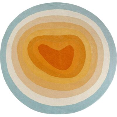 Kare Design Tapis rond dégradé orange, jaune et bleu en laine d200 Jaune 200x2x200cm - Publicité Kare Design Tapis rond dégradé orange, jaune et bleu en laine d200 Jaune 200x2x200cm - Publicité