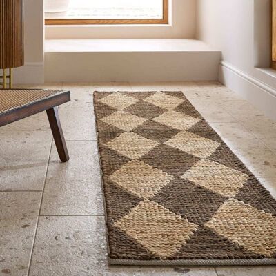 Flair Rugs Tapis de couloir en jute marron et marron foncé 80x230cm Marron 230x0x80cm - Publicité Flair Rugs Tapis de couloir en jute marron et marron foncé 80x230cm Marron 230x0x80cm - Publicité