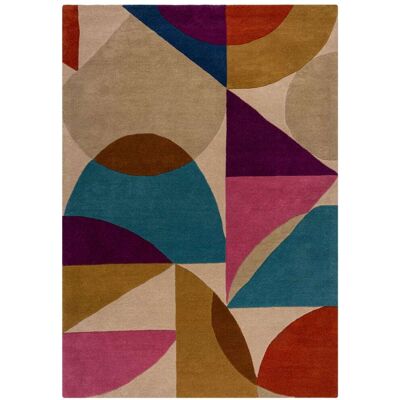 Flair Rugs Tapis en laine beige, rose, violette, bleue et terracotta 200x290cm Multicolore 290x1x200cm - Publicité Flair Rugs Tapis en laine beige, rose, violette, bleue et terracotta 200x290cm Multicolore 290x1x200cm - Publicité