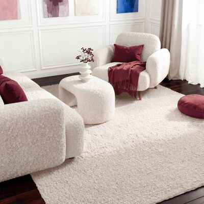 Ted Baker Tapis bouclés à poils courts crème 120x170cm Blanc 170x1x120cm - Publicité Ted Baker Tapis bouclés à poils courts crème 120x170cm Blanc 170x1x120cm - Publicité