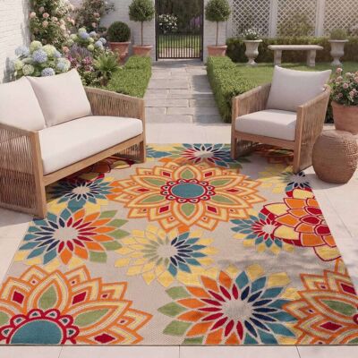 Safavieh Tapis moderne en polypropylène blanc/orange, 160 x 229 cm Orange 229x1x160cm - Publicité Safavieh Tapis moderne en polypropylène blanc/orange, 160 x 229 cm Orange 229x1x160cm - Publicité