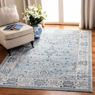 Safavieh Tapis de transition en polypropylène bleu/beige, 235 x 305 cm Bleu 305x1x235cm - Publicité Safavieh Tapis de transition en polypropylène bleu/beige, 235 x 305 cm Bleu 305x1x235cm - Publicité