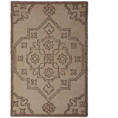 Flair Rugs Tapis en laine beige 140x200cm Beige 200x1x140cm - Publicité Flair Rugs Tapis en laine beige 140x200cm Beige 200x1x140cm - Publicité