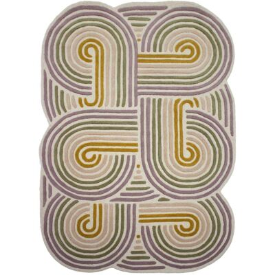 Flair Rugs Tapis en laine verte, rose, jaune et violette 200x300cm Vert 300x1x200cm - Publicité Flair Rugs Tapis en laine verte, rose, jaune et violette 200x300cm Vert 300x1x200cm - Publicité