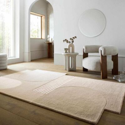 Flair Rugs Tapis pure laine beige 150x240cm Beige 240x1x150cm - Publicité Flair Rugs Tapis pure laine beige 150x240cm Beige 240x1x150cm - Publicité