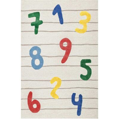 Smart Kids Tapis enfant tufté pure laine à relief multicolore beige 70x140 Multicolore 140x2x70cm - Publicité Smart Kids Tapis enfant tufté pure laine à relief multicolore beige 70x140 Multicolore 140x2x70cm - Publicité