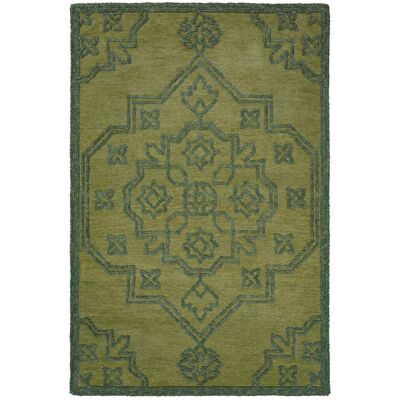 Flair Rugs Tapis en laine vert 140x200cm Vert 200x1x140cm - Publicité Flair Rugs Tapis en laine vert 140x200cm Vert 200x1x140cm - Publicité