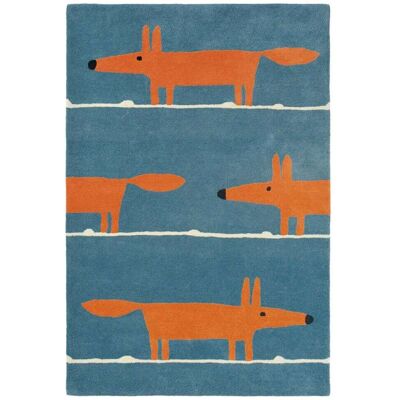 SCION LIVING Tapis enfant 120x180 laine bleu, orange Bleu 180x2x120cm - Publicité SCION LIVING Tapis enfant 120x180 laine bleu, orange Bleu 180x2x120cm - Publicité