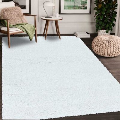 Tapis shaggy blanc Jadorel - Tapis - Publicité Tapis shaggy blanc Jadorel - Tapis - Publicité