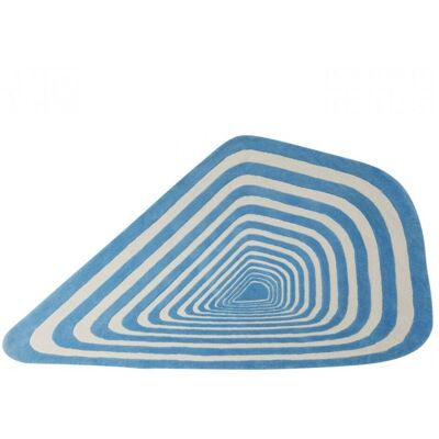 Kare Design Tapis en laine bleue et blanche 240x170 Bleu 240x2x170cm - Publicité Kare Design Tapis en laine bleue et blanche 240x170 Bleu 240x2x170cm - Publicité