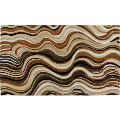 Kare Design Tapis vagues en coton marron 300x200 Marron 300x1x200cm - Publicité Kare Design Tapis vagues en coton marron 300x200 Marron 300x1x200cm - Publicité