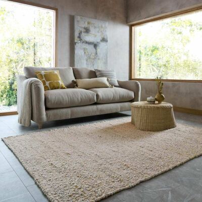 Flair Rugs Tapis aspect laine beige et jaune 160x230cm Jaune 230x0x160cm - Publicité Flair Rugs Tapis aspect laine beige et jaune 160x230cm Jaune 230x0x160cm - Publicité