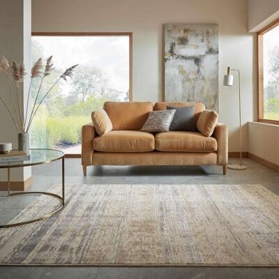 Flair Rugs Tapis en polyester facile d'entretien tons beige 200x300cm Beige 300x1x200cm - Publicité Flair Rugs Tapis en polyester facile d'entretien tons beige 200x300cm Beige 300x1x200cm - Publicité