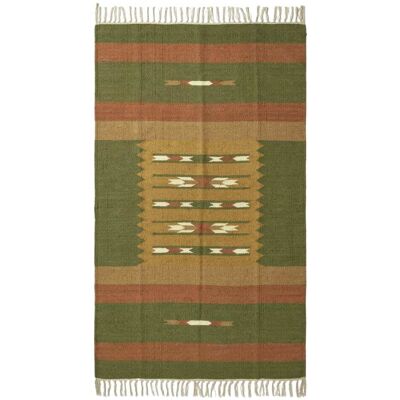 Homescapes Tapis kilim en jute vert 240x300 cm Vert 300x1x240cm - Publicité Homescapes Tapis kilim en jute vert 240x300 cm Vert 300x1x240cm - Publicité