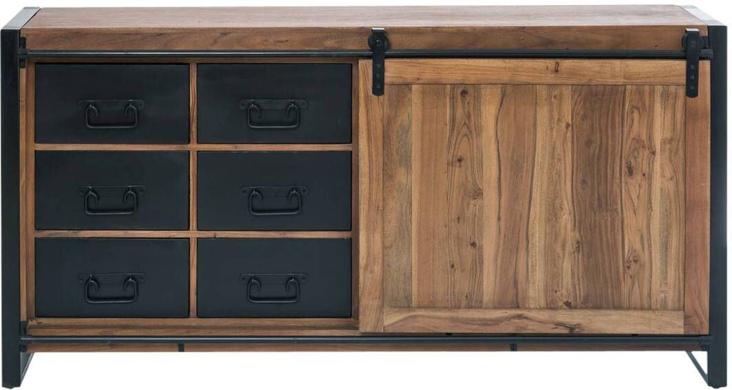 Made in Meubles Buffet en bois marron 180 cm Marron 49x92x180cm