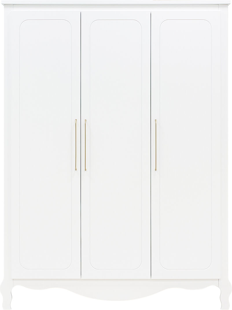 Bopita Armoire 3-portes en MDF et panneaux de particules blanc Blanc 60x201x150cm