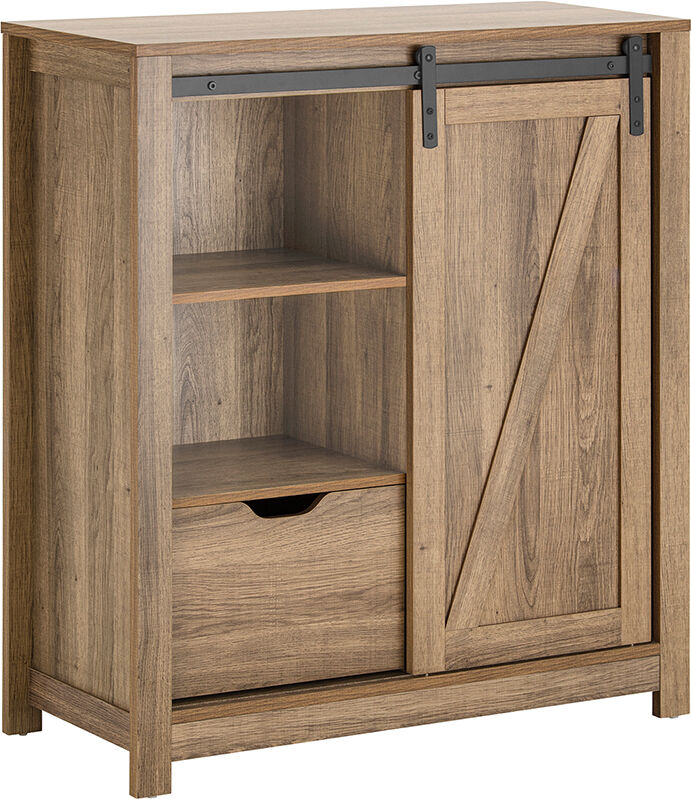 SoBuy Armoire à chaussures en panneau de particule marron Marron 80x92x35cm