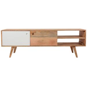 Made in Meubles MIM - Meuble TV Scandinave en Bois Artiq Blanc 35x50x150cm