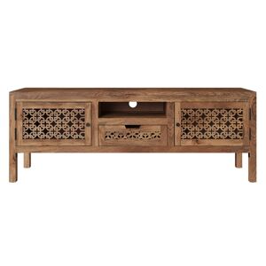 Rendez-Vous Deco Meuble TV ajoure en bois de manguier 150 cm Marron 150x55x40cm