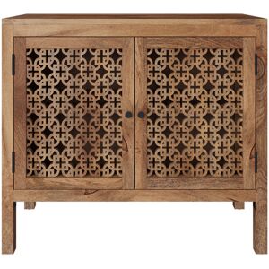 Rendez-Vous Deco Petit buffet ajoure en bois de manguier Marron 90x80x40cm