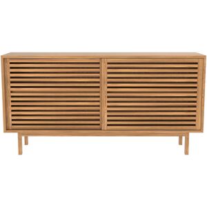 Rendez-Vous Deco Buffet en bois de teck, 2 portes coulissantes Marron 150x75x40cm