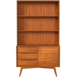 Rendez-Vous Deco Etagere 3 niveaux, 3 tiroirs et 1 porte en teck Marron 100x180x40cm