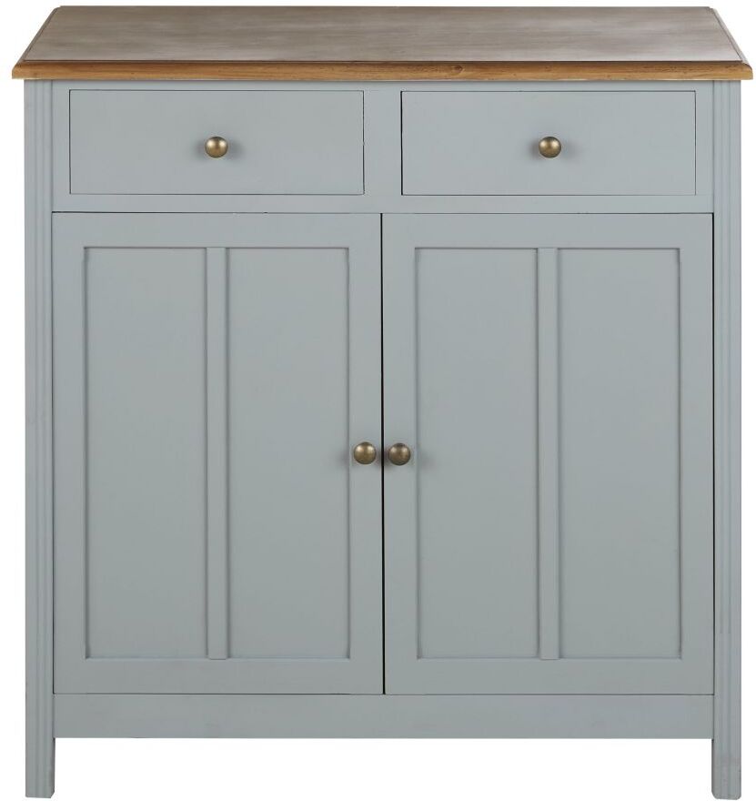 Maisons du Monde Buffet 2 portes 2 tiroirs vert de gris Gris 80.5x85x40cm