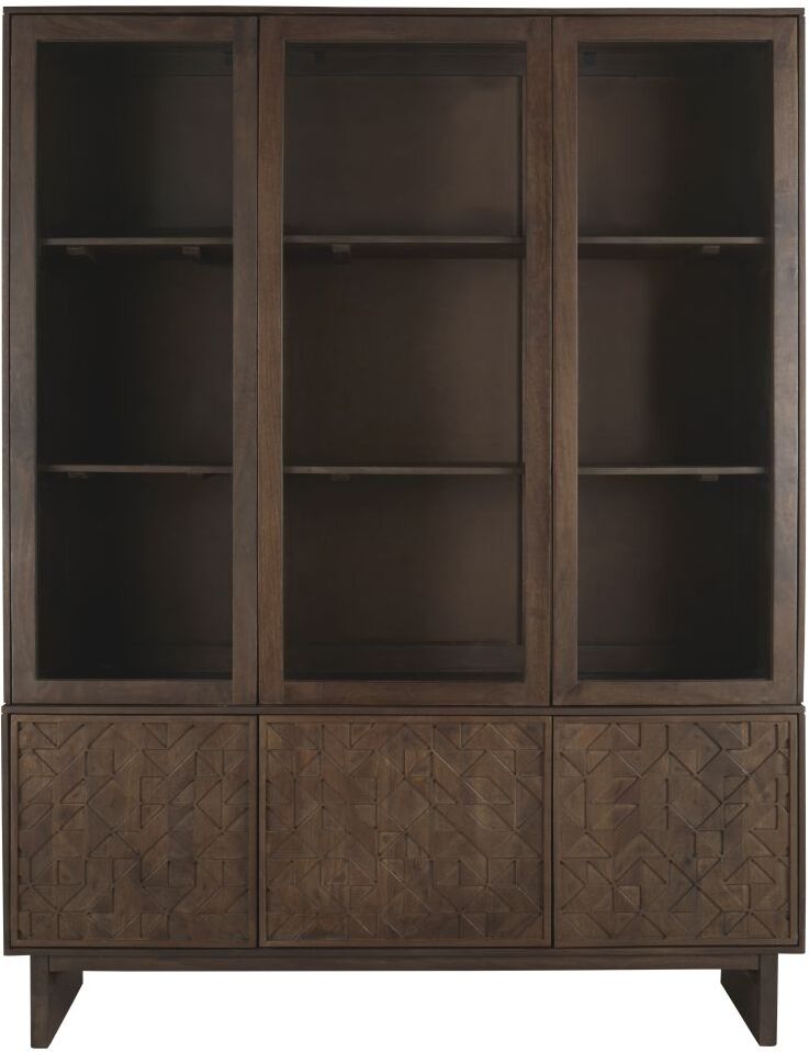 Maisons du Monde Vaisselier 6 portes 6 étagères en bois Marron 165x215x45cm