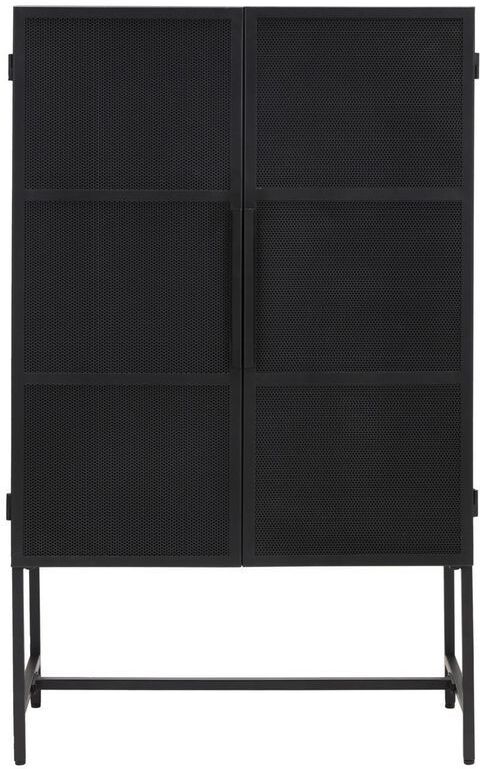 house doctor Armoire en métal noir Noir 38x135x80cm