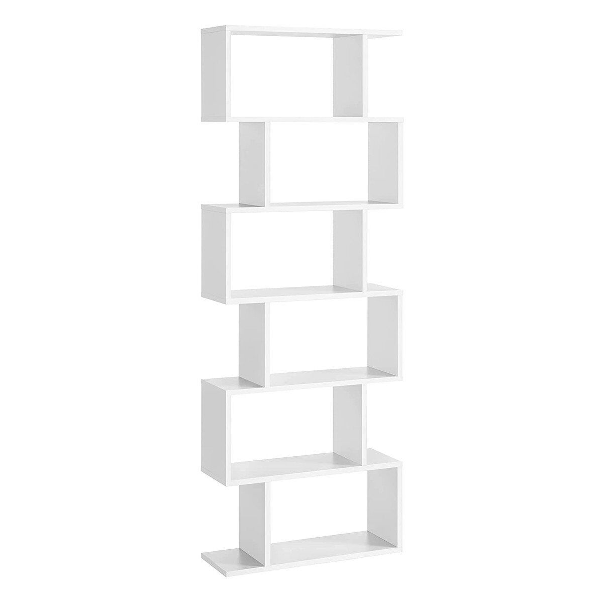 Calicosy Bibliothèque blanche à 6 niveaux - L70 x H190,5 cm Blanc 70x190x24cm