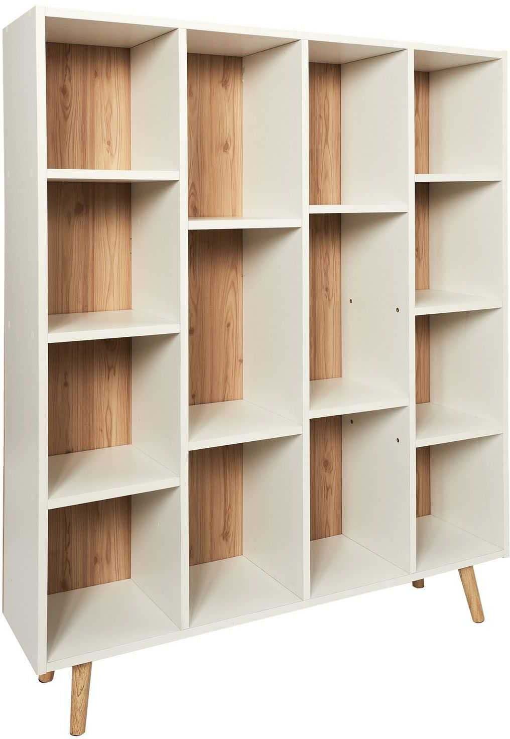 The Home Deco Kids Bibliothèque enfant 14 niches suzanne Beige 100x116x24cm