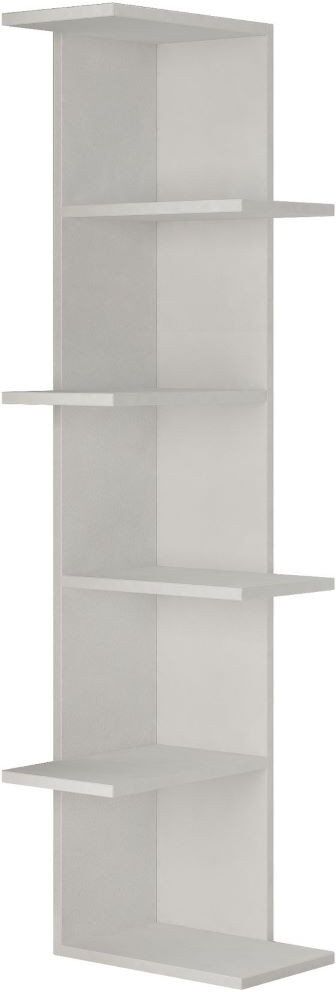 Calicosy Etagère d'angle 6 tablettes blanc - H141 cm Blanc 37x141x24cm