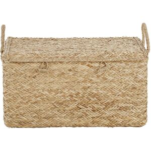 Maisons du Monde Malle en fibre végétale Beige 66x35x36cm