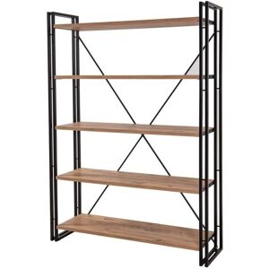 Bobochic TENGA - Bibliothèque cinq casiers Marron 130x180x35cm