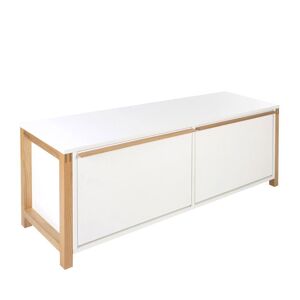 Woodman Banc d'entrée avec rangement chaussures blanc Blanc 120x48x37cm