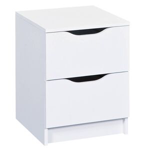 Altobuy Commode 2 tiroirs Blanc 40x50x40cm