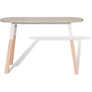 MON PETIT MEUBLE FRANCAIS Console Terrazzo et frêne massif 140 cm Blanc 140x90x45cm