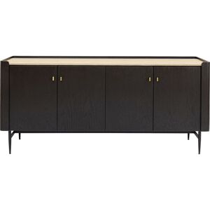 Kare Design Buffet 4 portes en peuplier et chêne brun Marron 180x85x55cm