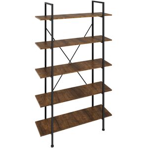 Tectake Étagère Style industriel Bois foncé industriel, rustique Marron 106x180x35cm