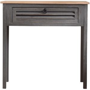 Mobili Rebecca Console d'entrée avec 1 tiroir en bois de paulownia bleu Bleu 75x75x31cm