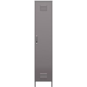 Dorel Home Armoire avec 1 porte en métal gris graphite Gris 40x185x38cm