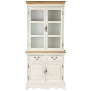 Maisons du Monde Vaisselier 2 portes creme Blanc 85x190x39cm