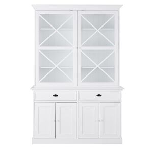 Maisons du Monde Vaisselier 6 portes 2 tiroirs blanc Blanc 145x220x49cm