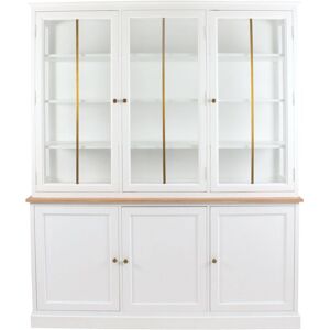 Maisons du Monde Vaisselier 6 portes blanc Blanc 175x209x50cm