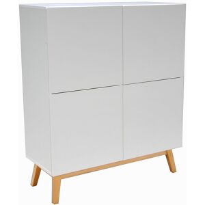 Weber industries Buffet 4 portes blanc Blanc 100x120x42cm