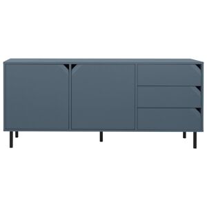 Tenzo Buffet 2 portes 3 tiroirs en bois L177cm bleu marine Bleu 177x77x43cm