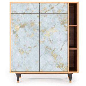 Storyz Buffet blanc clair 2 tiroirs et 2 portes L 94 cm Gris 41x110x94cm