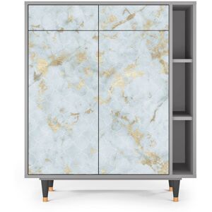 Storyz Buffet blanc clair 2 tiroirs et 2 portes L 94 cm Gris 41x110x94cm