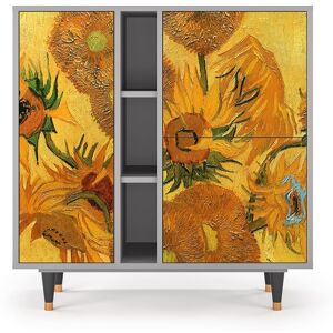 Storyz Buffet jaune 3 portes L 94 cm Jaune 41x96x94cm