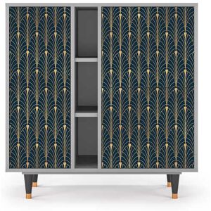 Storyz Buffet bleu et jaune 3 portes L 94 cm Bleu 41x96x94cm